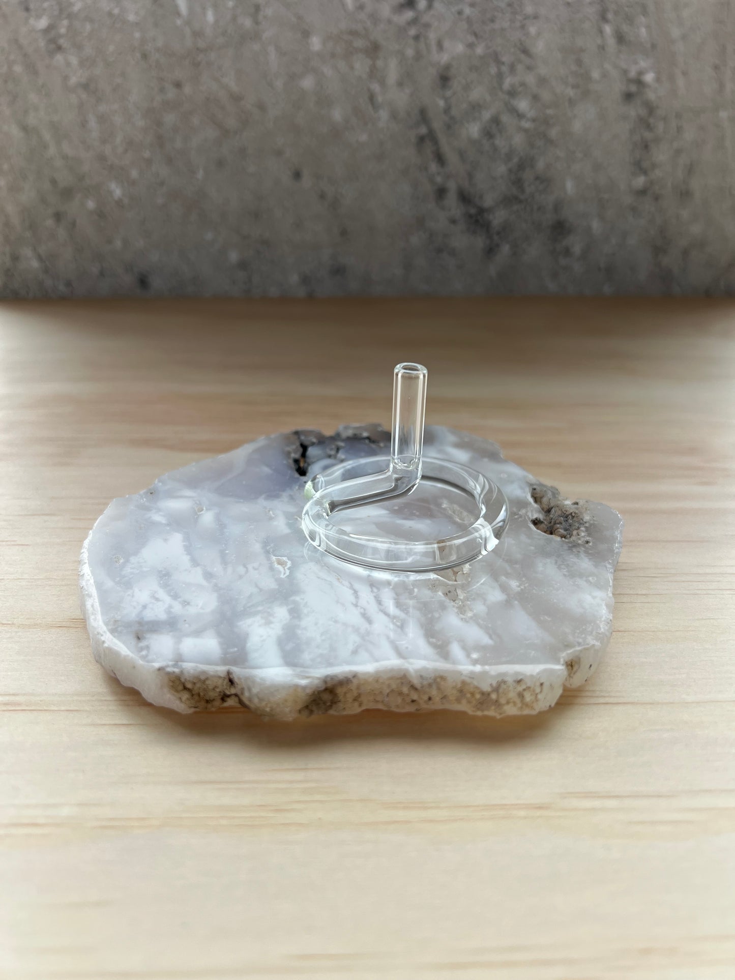 amabro TWO TONE Glass Incense Holder “Clear”