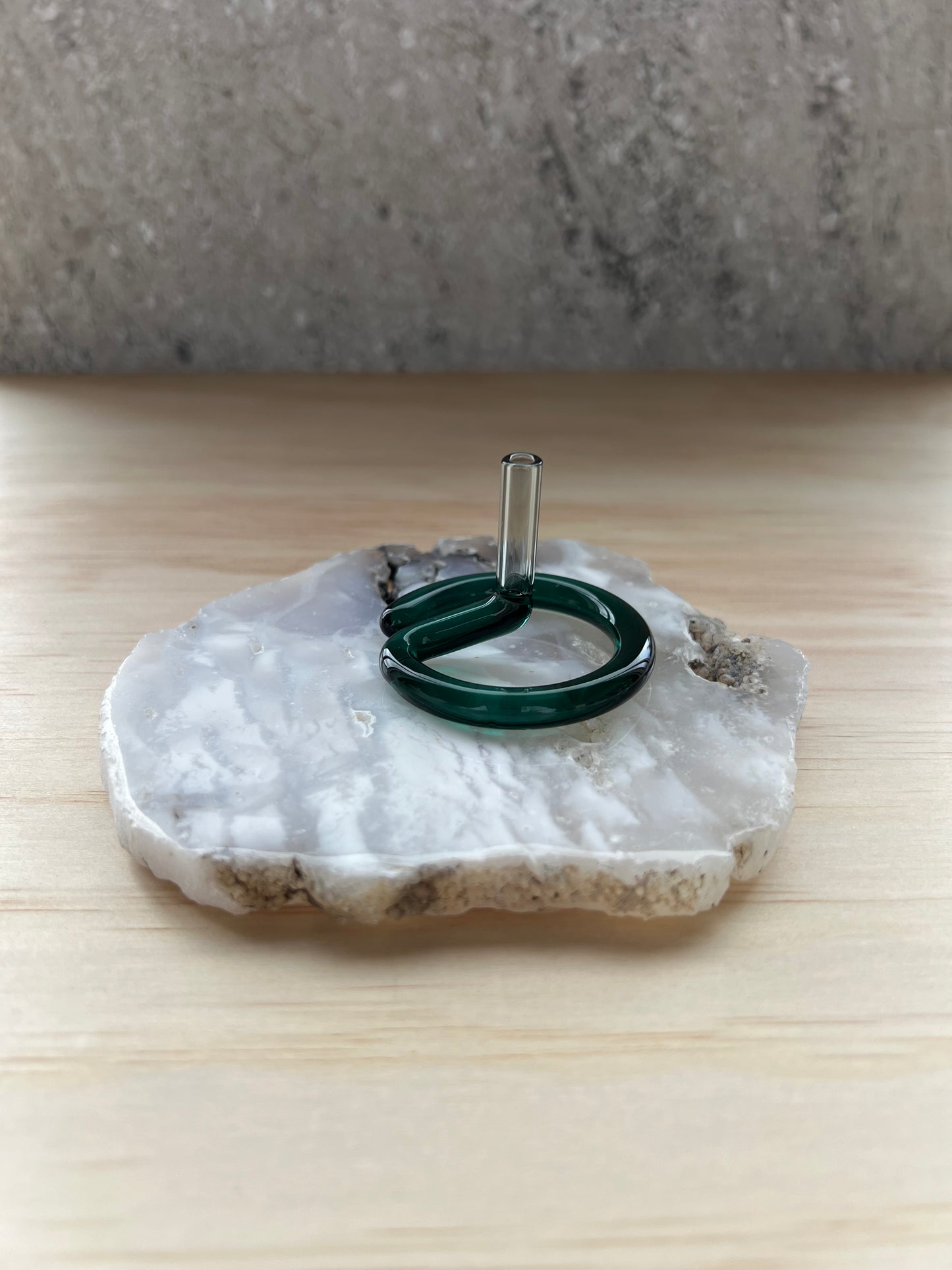 amabro TWO TONE Glass Incense Holder “Green”