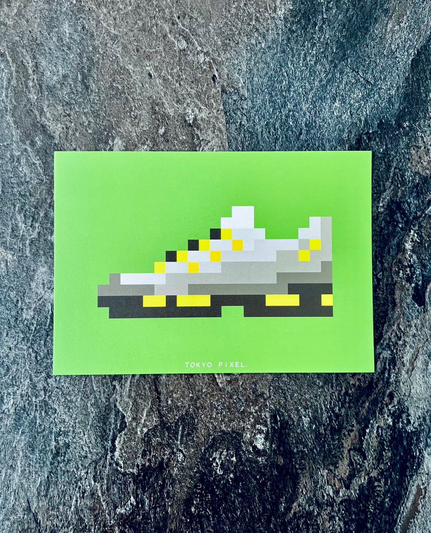 8-bit Sneaker Postcard – Design by Makoto Oozu / Tokyo Pixel