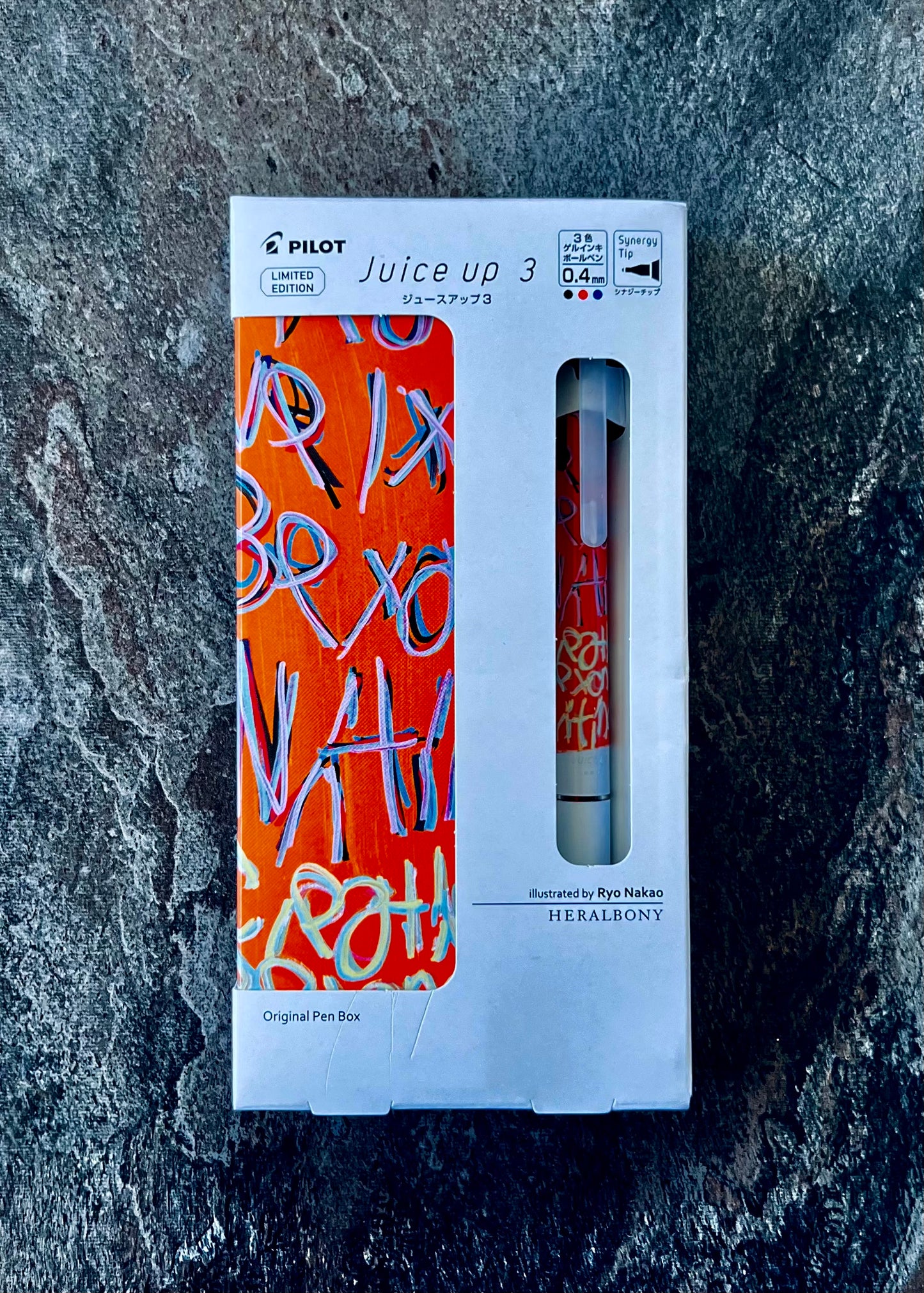PILOT Limited Edition 3-Color Gel Pen – Juice Up 3 × HERALBONY "Creatively Beyond Writing" (by Ryo Nakao)