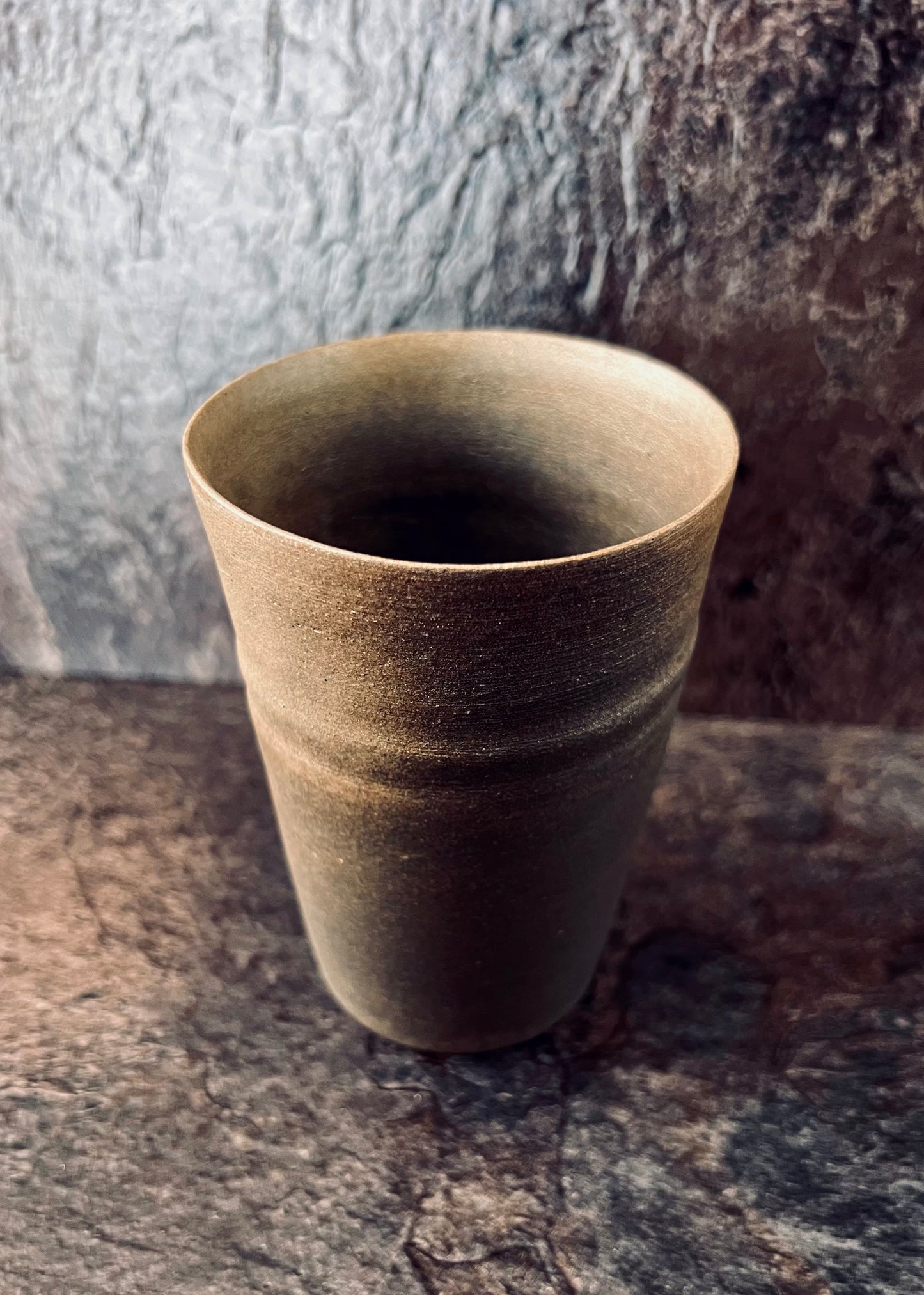 Bin Akiyama – Carbon-Fired Ceramic Cup (Kasama Ware)
