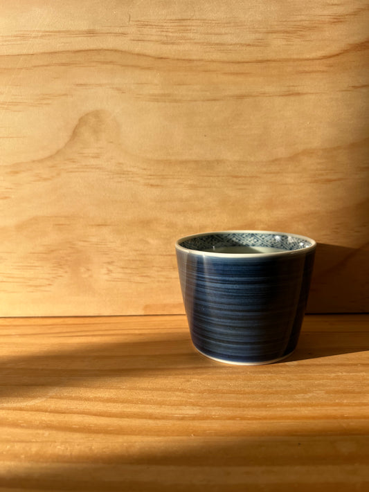 The Art of Indigo Modern Hasami Ware Cup ”Deep Indigo Brushstroke (深藍 / Shin-ai)”