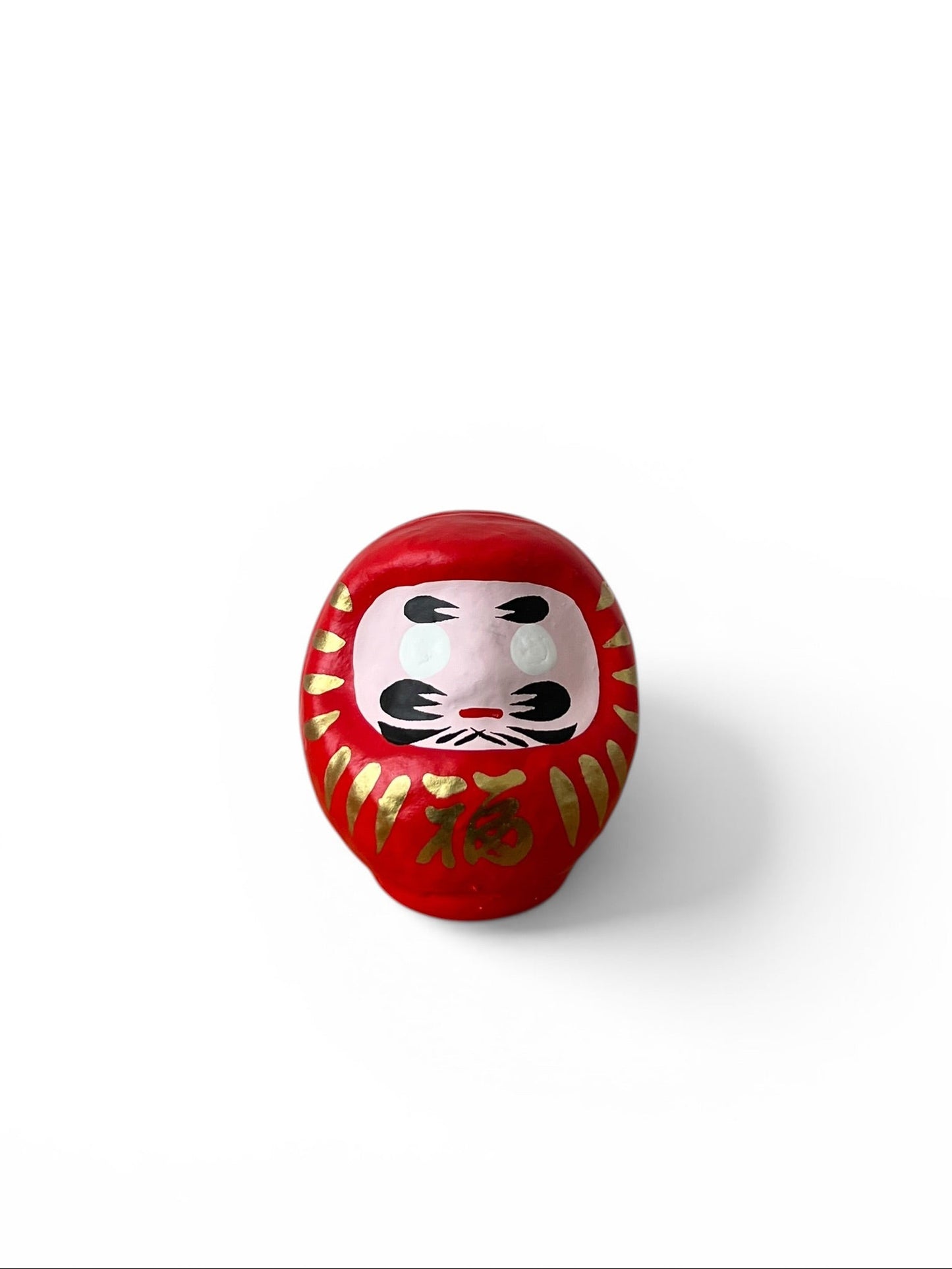 Japanese Traditional Daruma Doll (Iwatsuki Molded Style) "Red"
