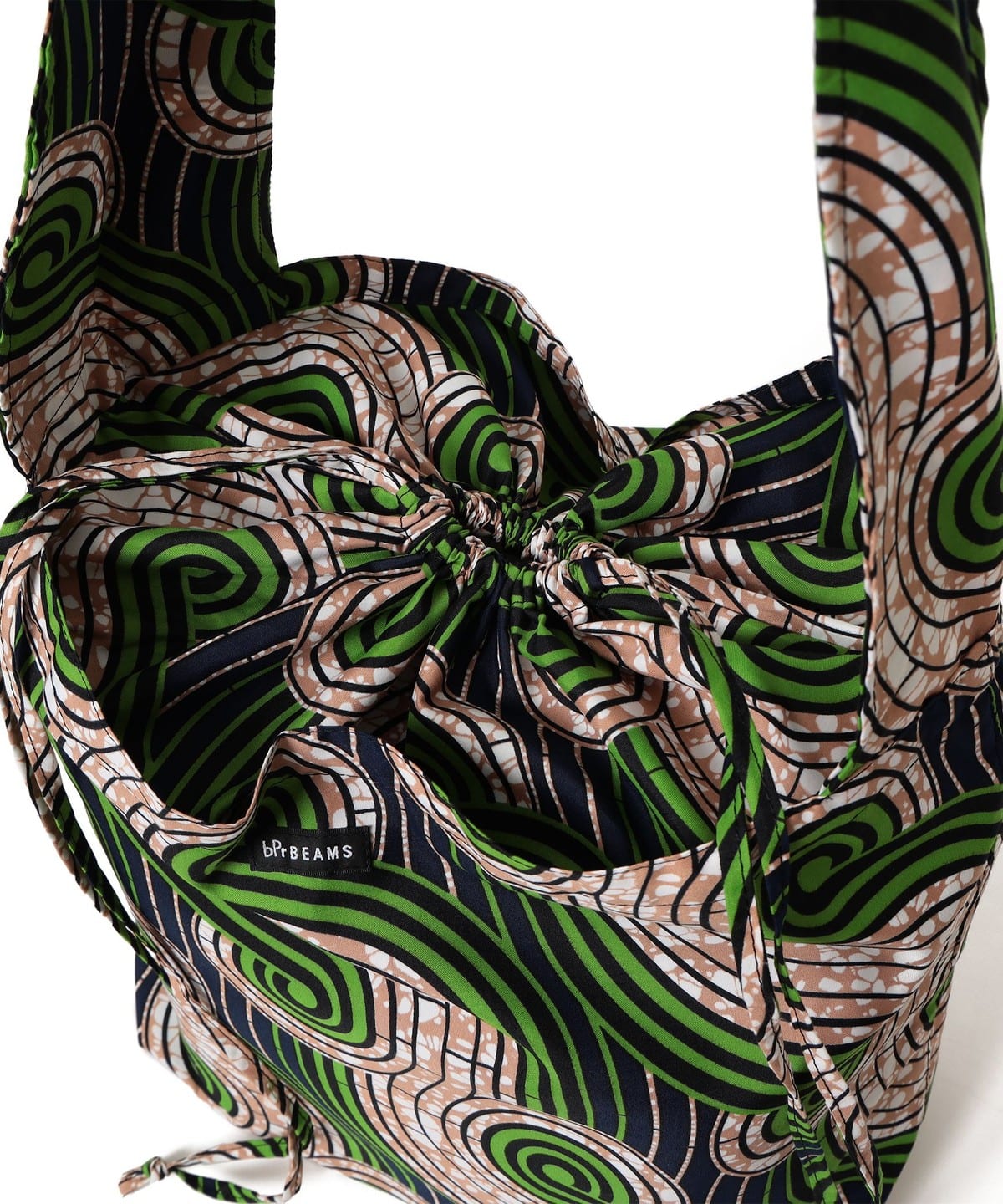 bPr BEAMS Batik Shoulder Eco Bag 2025 – PURPLE/PIANO