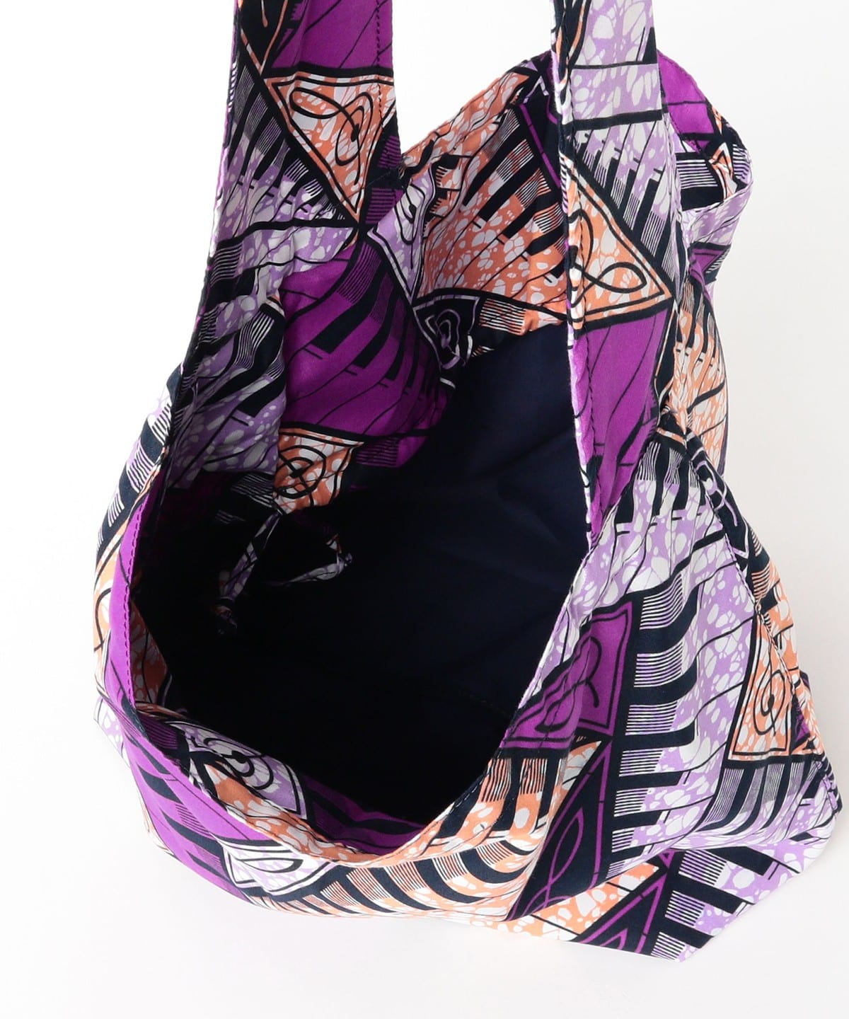 bPr BEAMS Batik Shoulder Eco Bag 2025 – PURPLE/PIANO