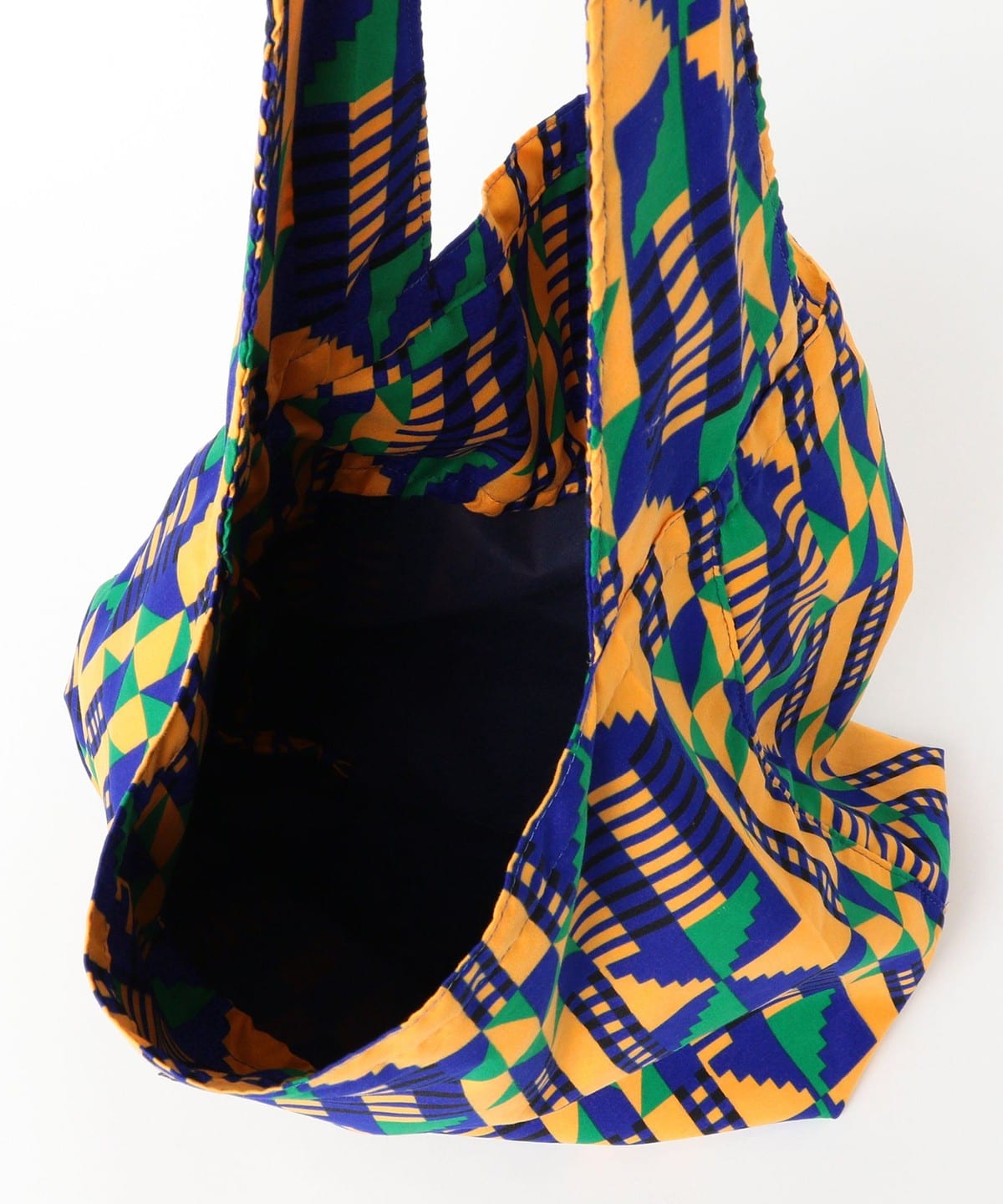 bPr BEAMS Batik Shoulder Eco Bag 2025 – YELLOW/GEOMETRIC – One Size
