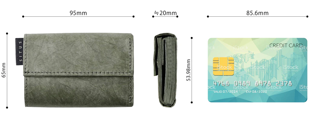 Situs Minimalist Wallet – Made with Tyvek® "Gray"