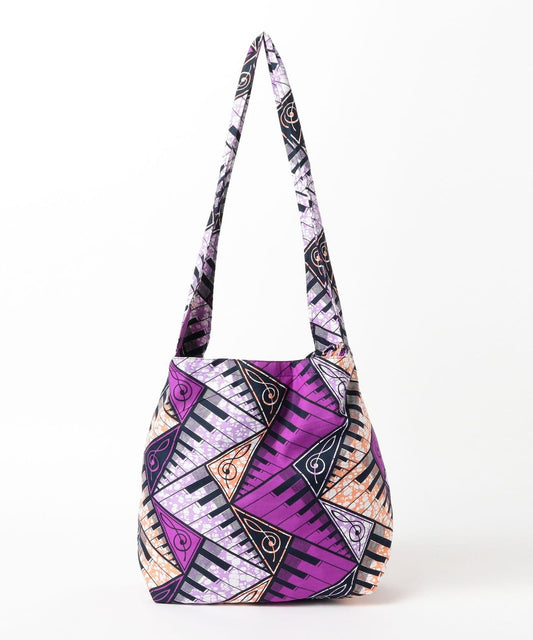 bPr BEAMS Batik Shoulder Eco Bag 2025 – PURPLE/PIANO