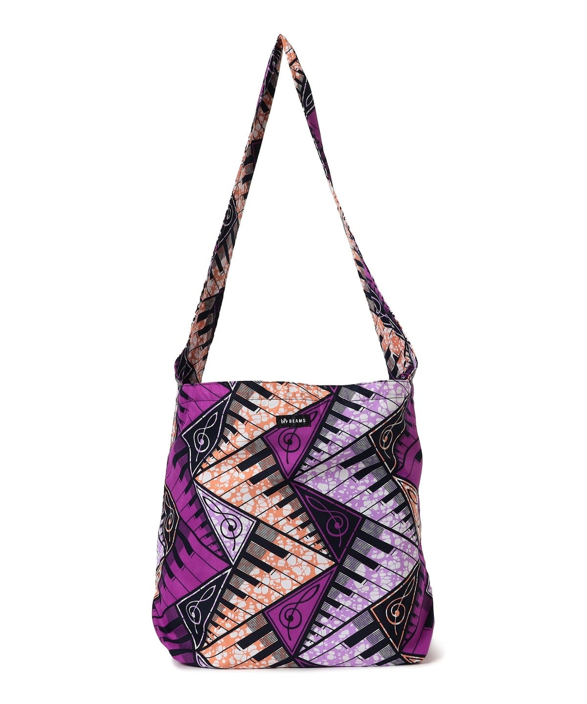bPr BEAMS Batik Shoulder Eco Bag 2025 – PURPLE/PIANO