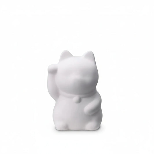 Hand Painted Lucky Cat (Right Paw Up) Coin Bank – DIY Ceramic Painting