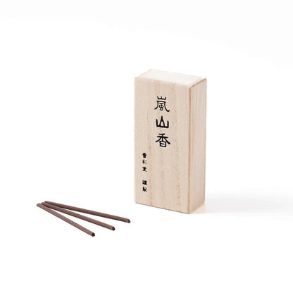 KOSAIDO KYOTO – Arashiyama no Tsukikage Incense Premium Paulownia Box – 30 Stick Set