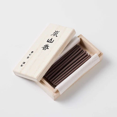 KOSAIDO KYOTO – Arashiyama no Tsukikage Incense Premium Paulownia Box – 30 Stick Set