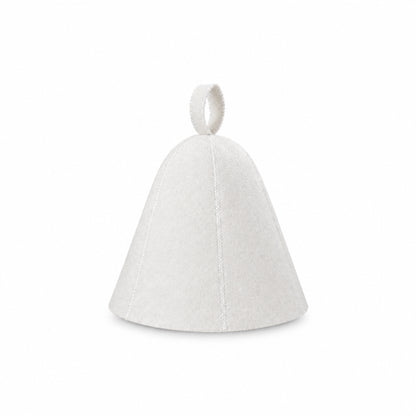 Japanese Wool Felt Sauna Hat – 100% Wool / White