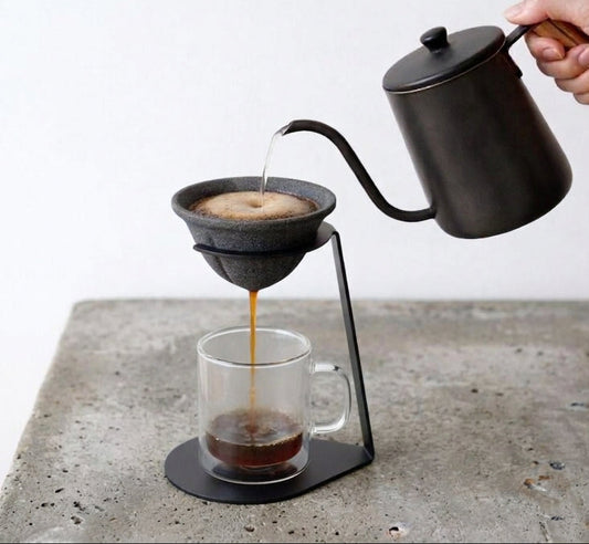 Ceramic Coffee Dripper & Stand Set | Eco-Friendly Paperless Filter