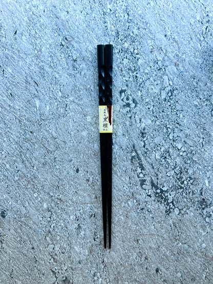 Natural Wood Chopsticks with Ebony-style Finish