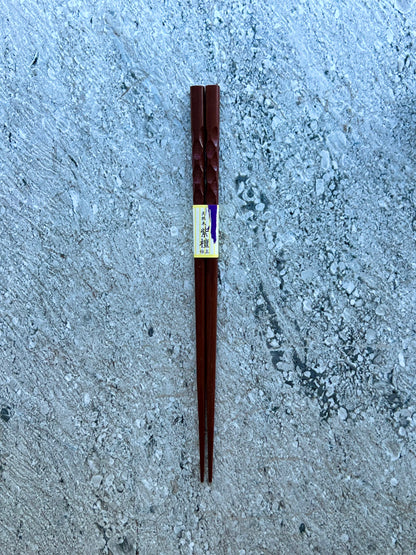 Natural Wood Chopsticks with Rosewood-style Finish