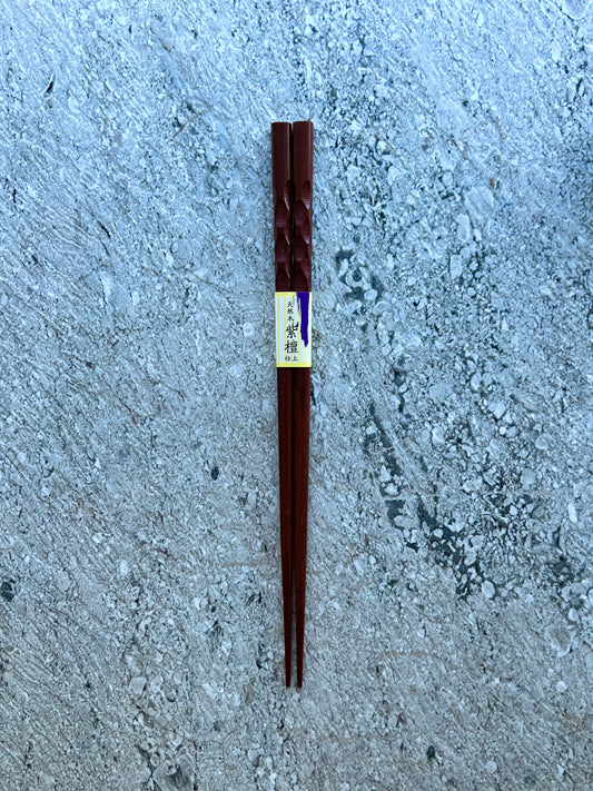 Natural Wood Chopsticks with Rosewood-style Finish