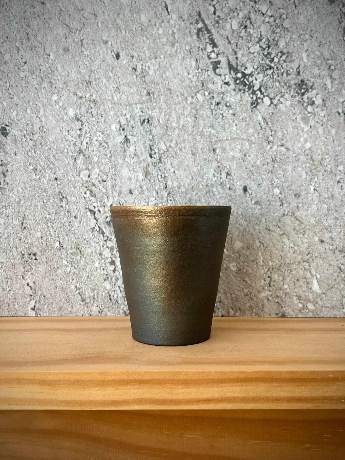 Bin Akiyama – Carbon-Fired Ceramic Cup (Kasama Ware)