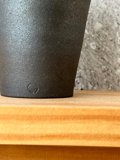 Bin Akiyama – Carbon-Fired Ceramic Cup (Kasama Ware)