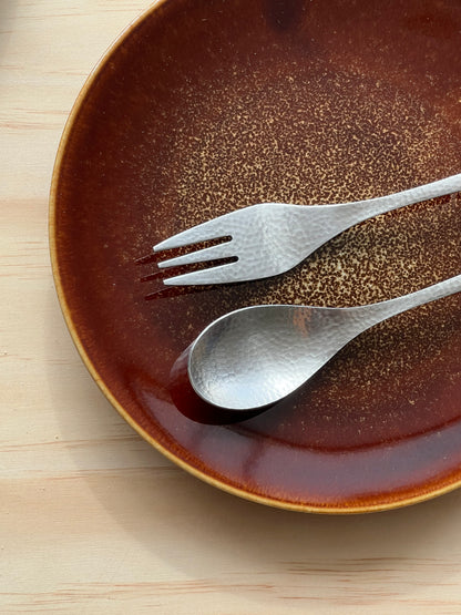 Mino Ware Plate  (Diameter 215mm) – Lapis Blue Crystal Glaze