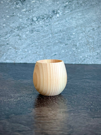 Hinoki Wooden Small Sake Cup (Ochoko)
