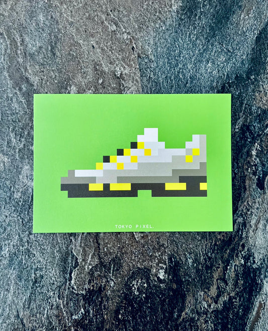 8-bit Sneaker Postcard – Design by Makoto Oozu / Tokyo Pixel