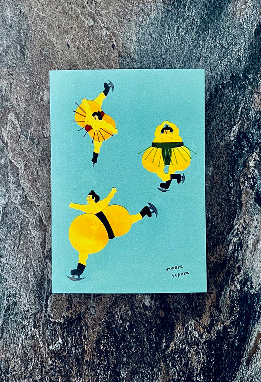 Postcard by tupera tupera – “Sumo Skater”