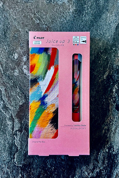 PILOT Limited Edition 3-Color Gel Pen – Juice Up 3 × HERALBONY "Hoo! Hey!" (by Yukihito Okabe)