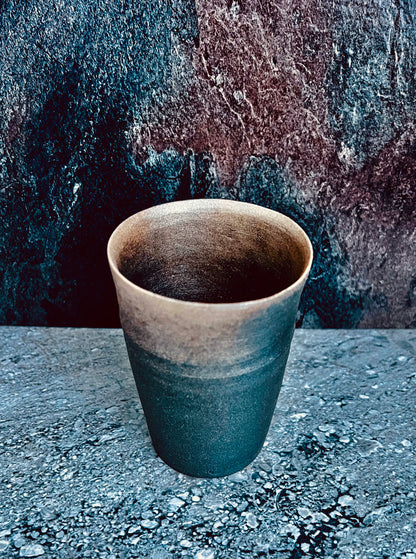 Bin Akiyama – Carbon-Fired Ceramic Cup (Kasama Ware)
