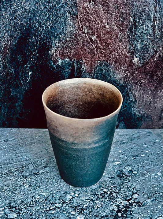 Bin Akiyama – Carbon-Fired Ceramic Cup (Kasama Ware)