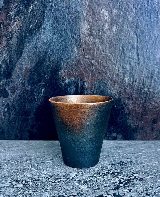 Bin Akiyama – Carbon-Fired Ceramic Cup (Kasama Ware)