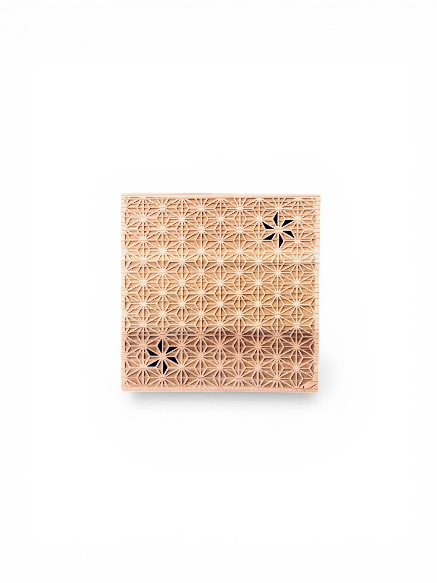 Wooden Coaster with Asanoha Pattern – Tosa Reihoku Cedar