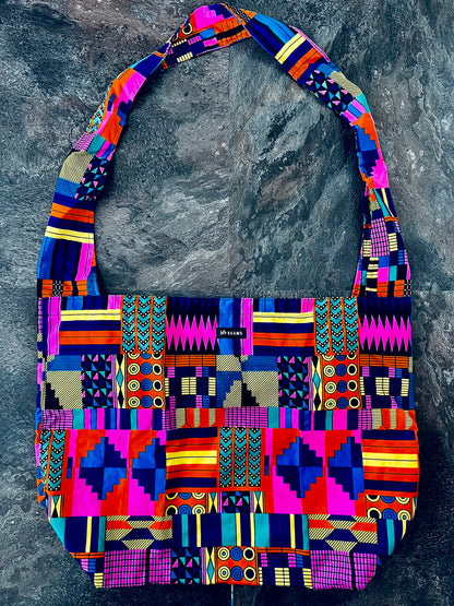 bPr BEAMS Batik Shoulder Eco Bag 2025 – PINK/CRAZY – One Size