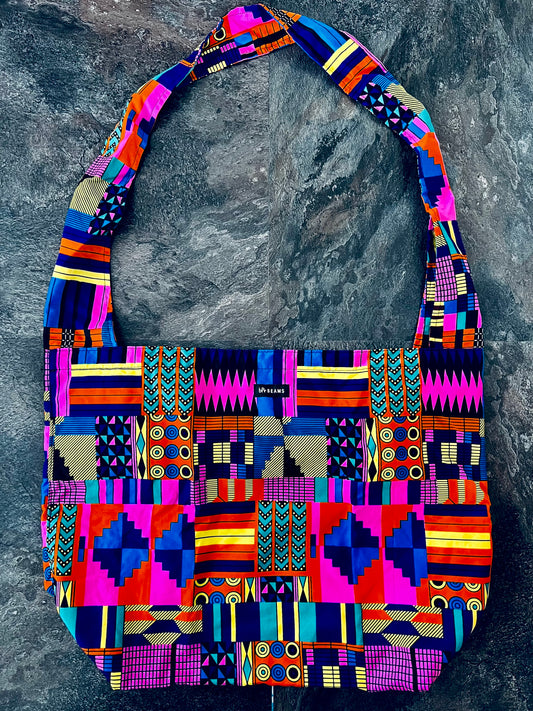 bPr BEAMS Batik Shoulder Eco Bag 2025 – PINK/CRAZY – One Size