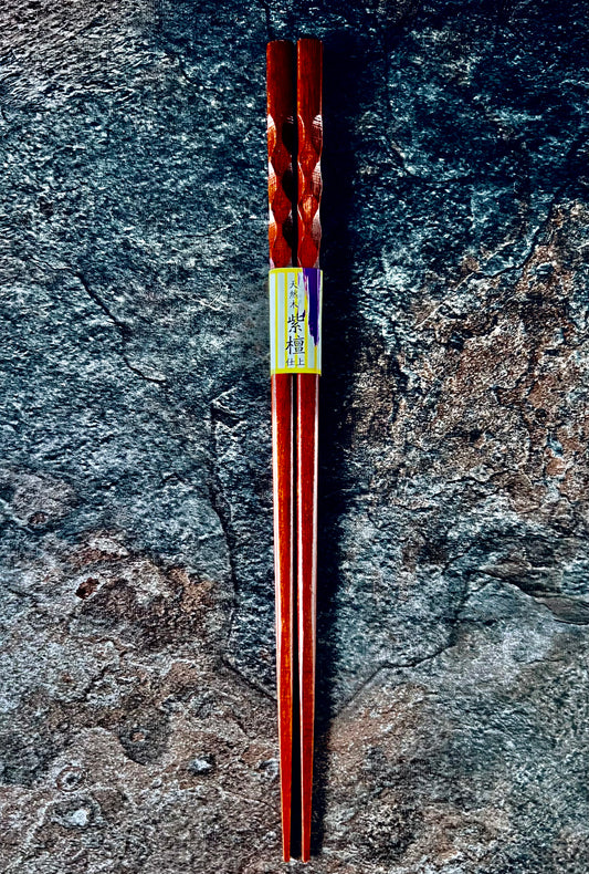 Natural Wood Chopsticks with Rosewood-style Finish