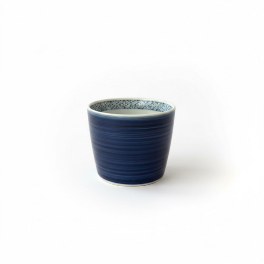 The Art of Indigo Modern Hasami Ware Cup ”Deep Indigo Brushstroke (深藍 / Shin-ai)”