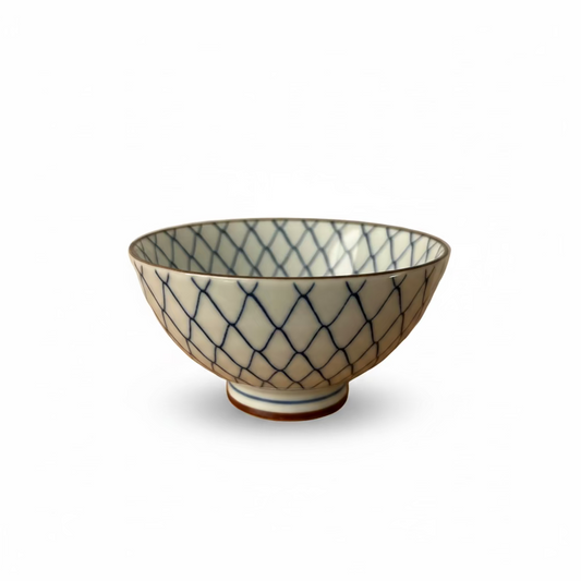 Arita-yaki Bowl "Amime" | Japanese Blue & White Bowl 12cm