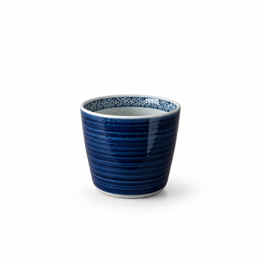 The Indigo Modern Hasami Ware Cup ”Deep Indigo Brushstroke (深藍 / Shin-ai)”