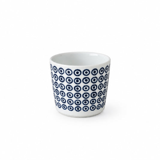 The Indigo Modern Hasami Ware Cup - Ai-Marumon series ”Janome Rings / 蛇の目紋”