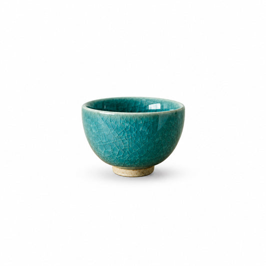 [Arita Ware] Celadon Glaze with Ice-Crackle Pattern (Kanyu) Small bowl - Light Blue -