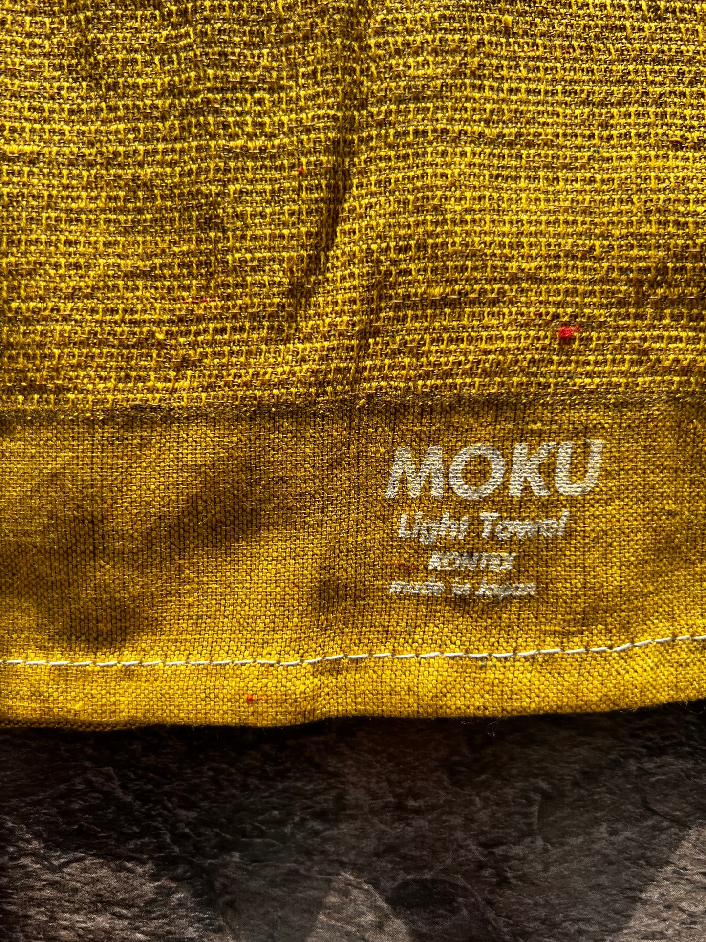 TOTO NOI – MOKU Light Sauna Towel with Stove Embroidery (Made in Imabari)