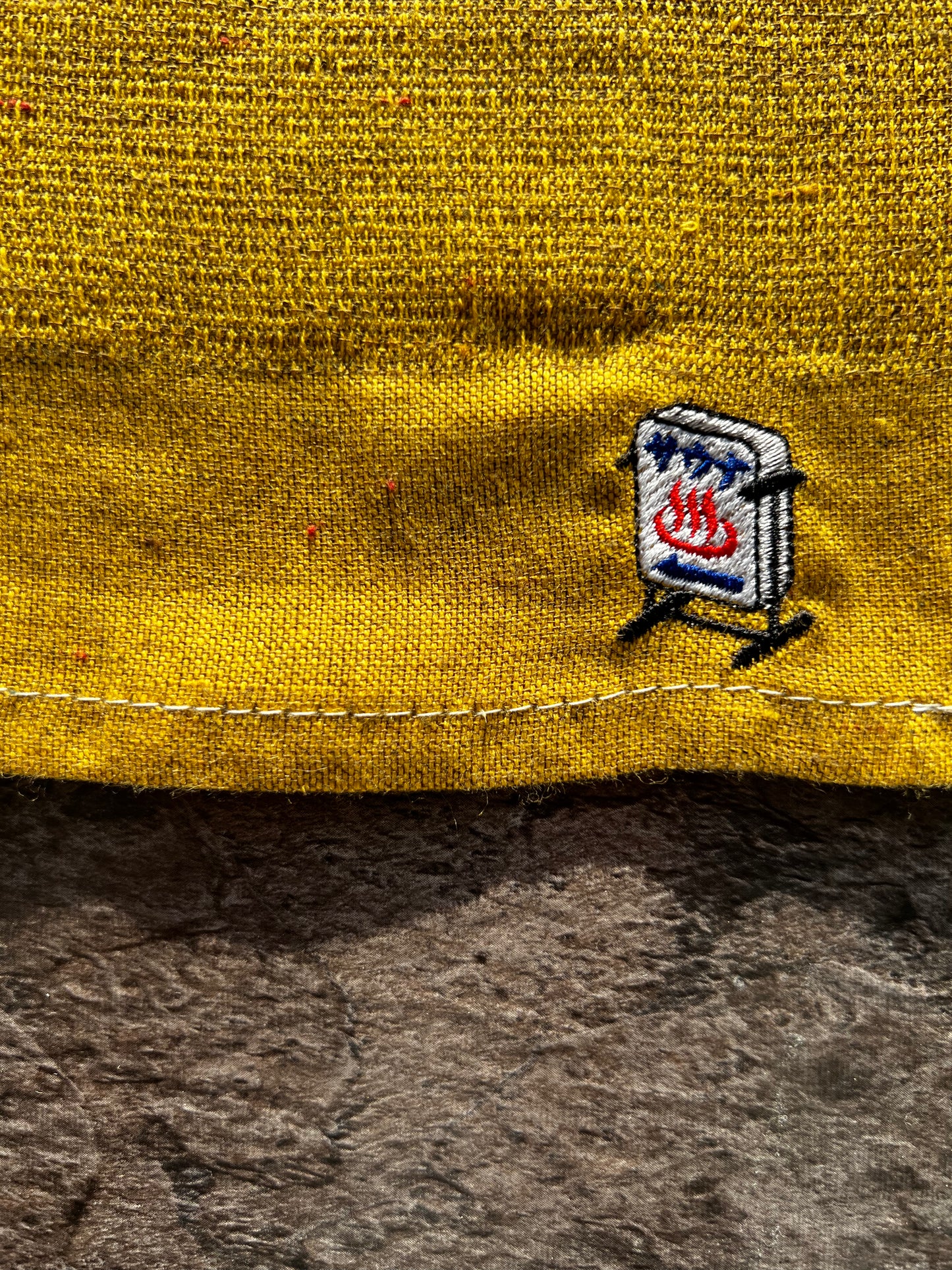 TOTO NOI – MOKU Light Sauna Towel with Stove Embroidery (Made in Imabari)