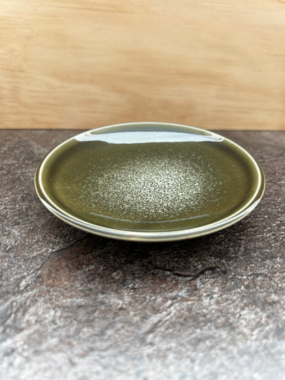 Mino Ware Small Plate – Oribe-Inspired Crystal Glaze