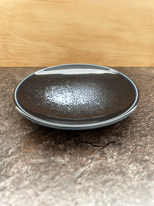 Mino Ware Small Plate – Lapis Blue Crystal Glaze