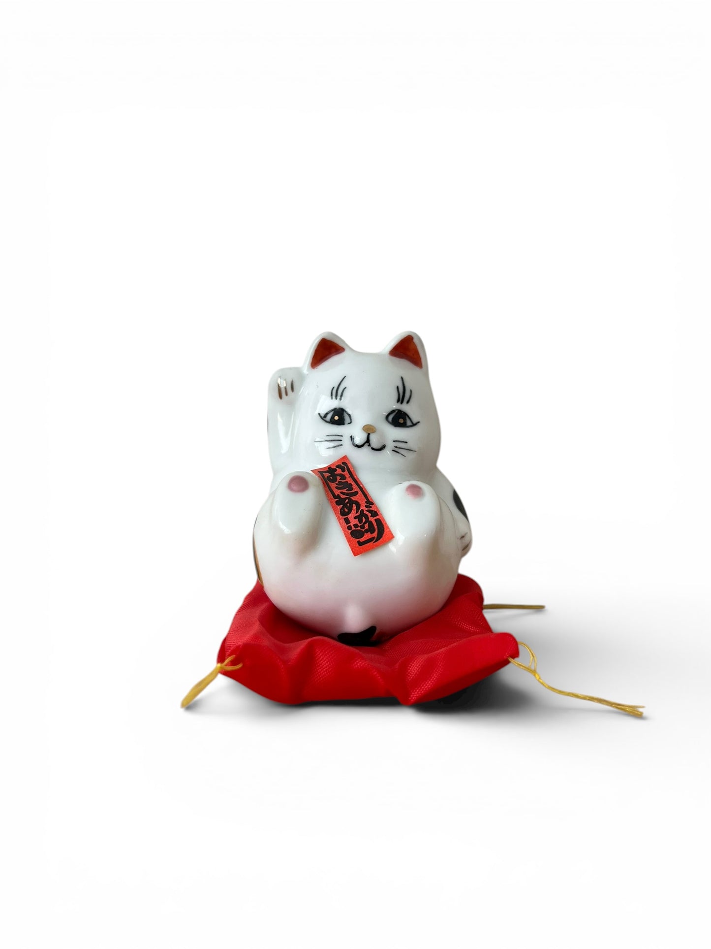 Okiagari Maneki Neko (Tokoname ware) | Lucky Cat with Cushion