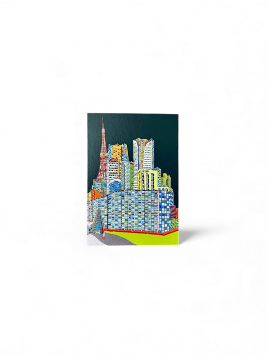 Colorful Tokyo Cityscape Postcard