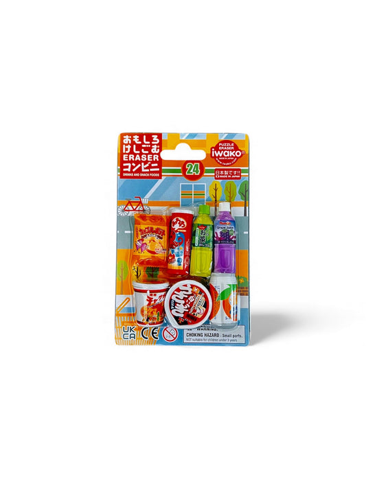 IWAKO Puzzle Eraser - Convenience Store Set