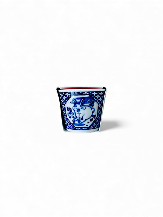 Blue & White Komon Flower Bonsai – Rabbit / Wild Strawberry