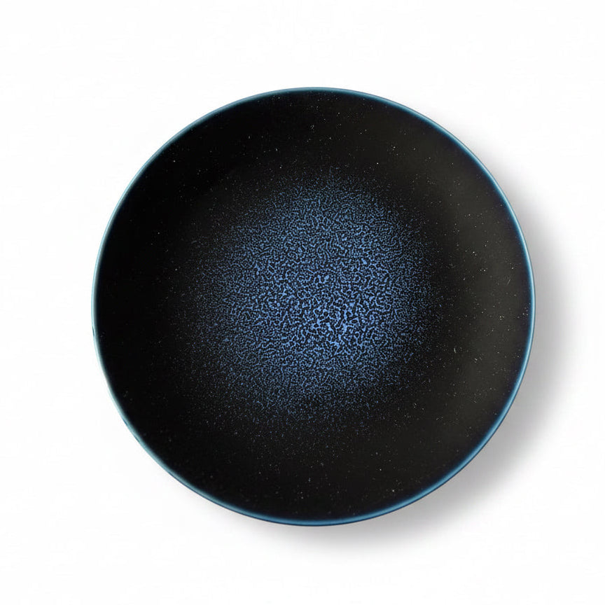 Mino Ware Plate  (Diameter 215mm) – Lapis Blue Crystal Glaze