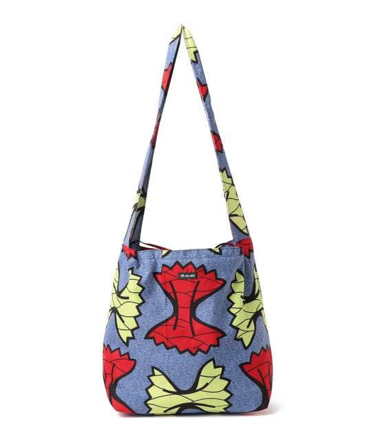 bPr BEAMS Batik Shoulder Eco Bag 2025 – DENIM/FARFALLE – One Size
